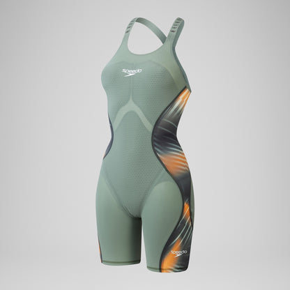 Speedo Fastskin LZR Pure Intent 2.0 Openback Kneeskin Green/Orange