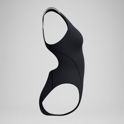 Speedo V Class Performance Back Swimsuit Black/Grey