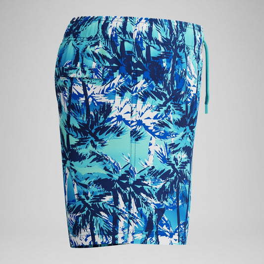 Speedo Boys' Printed 13'' Swim Shorts Blue