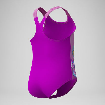 Speedo Girls' Digital Printed Swimsuit Pink